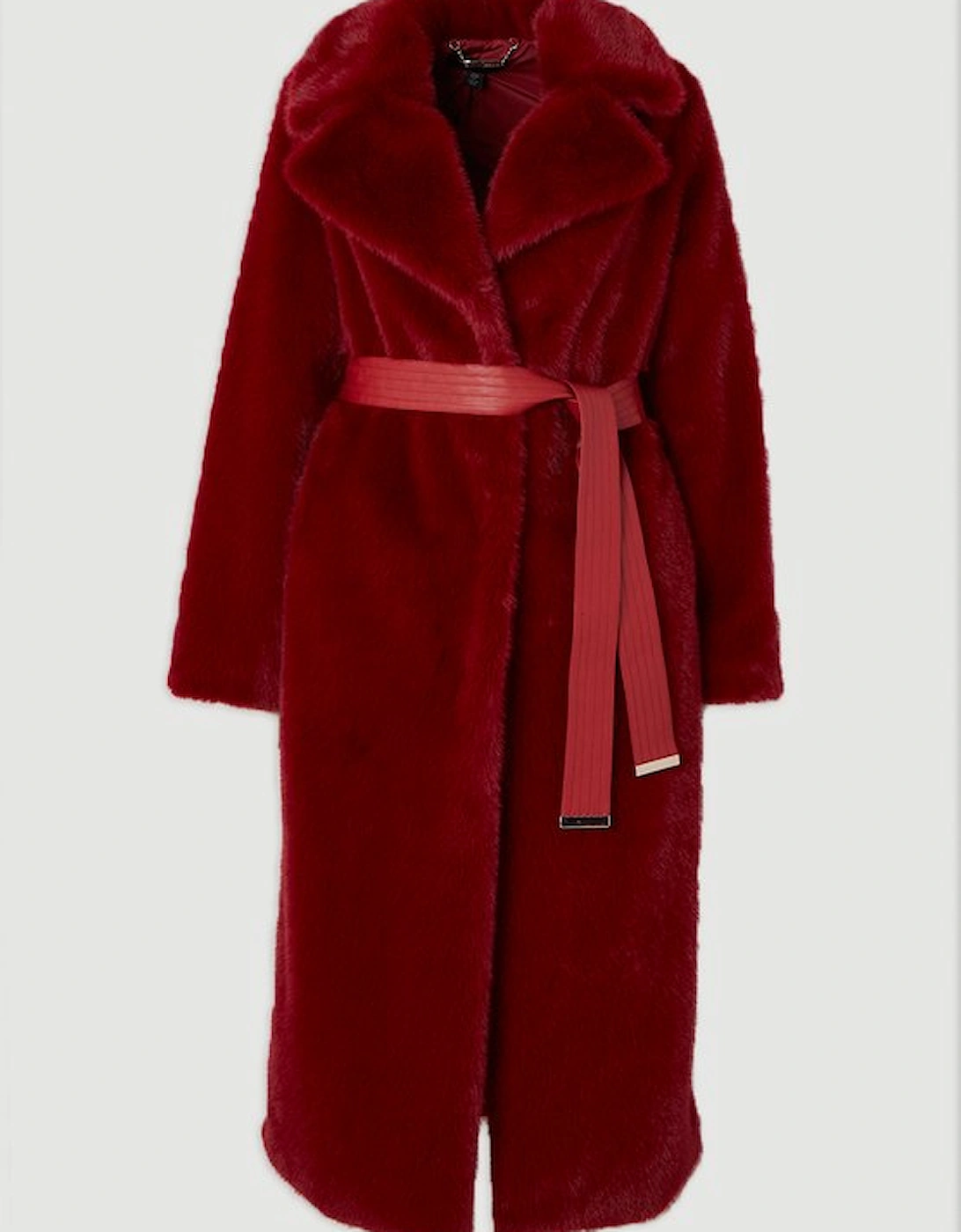 Faux Fur Longline Coat