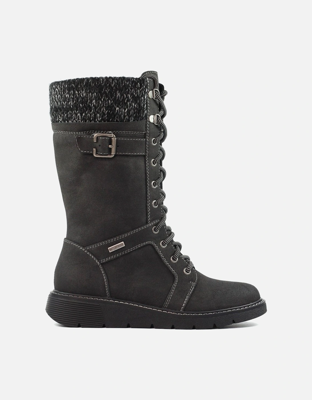 Caesar Womens Wide Fit Calf Boots, 5 of 4