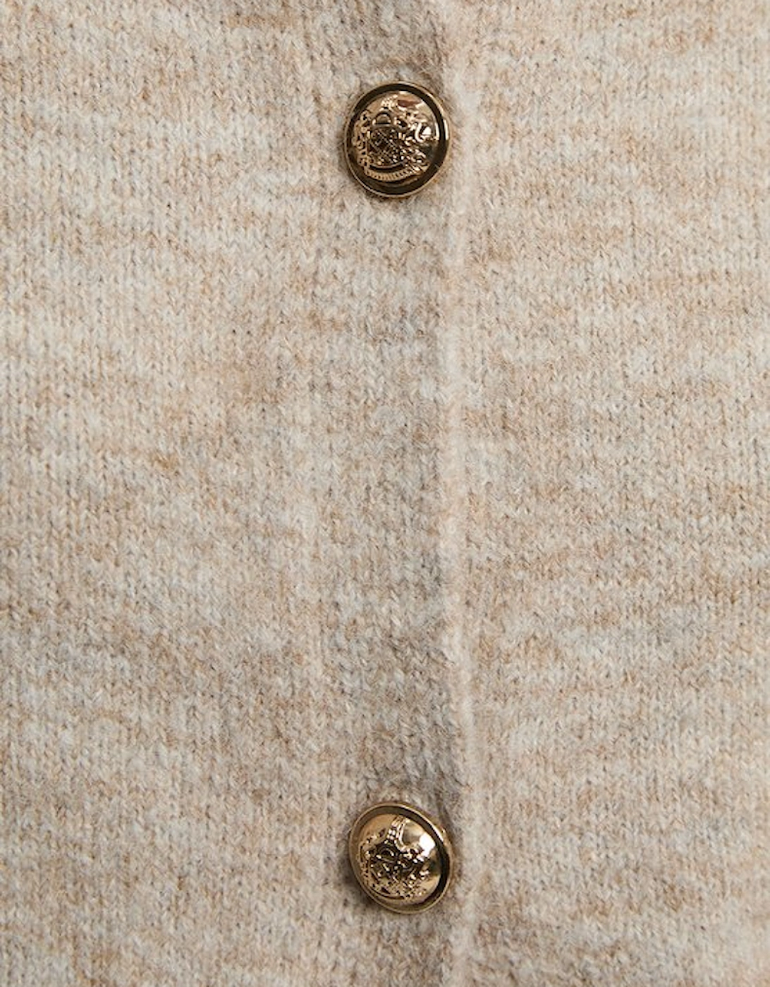 Wool Blend Cosy Crew Neck Knit Cardi