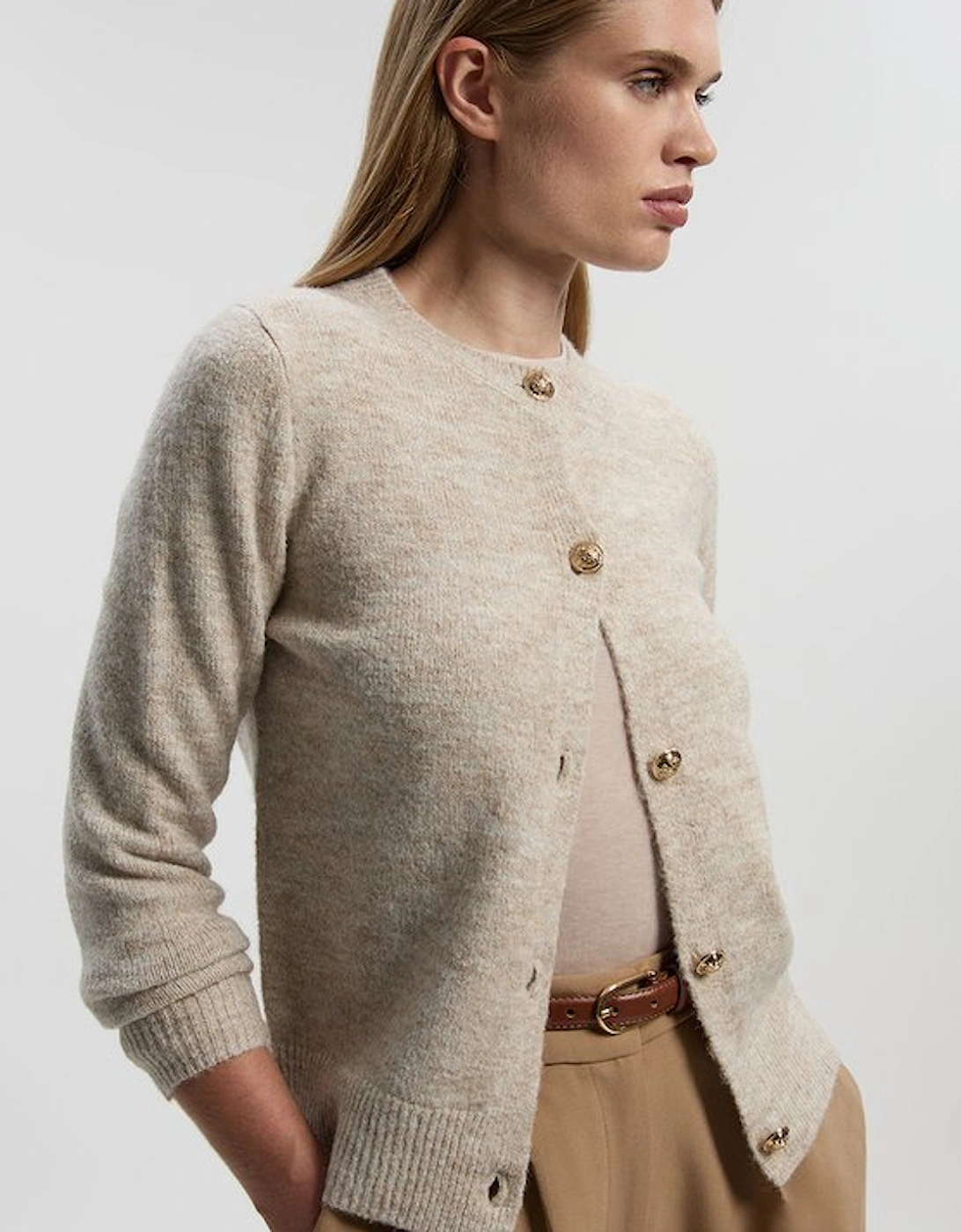 Wool Blend Cosy Crew Neck Knit Cardi, 4 of 3