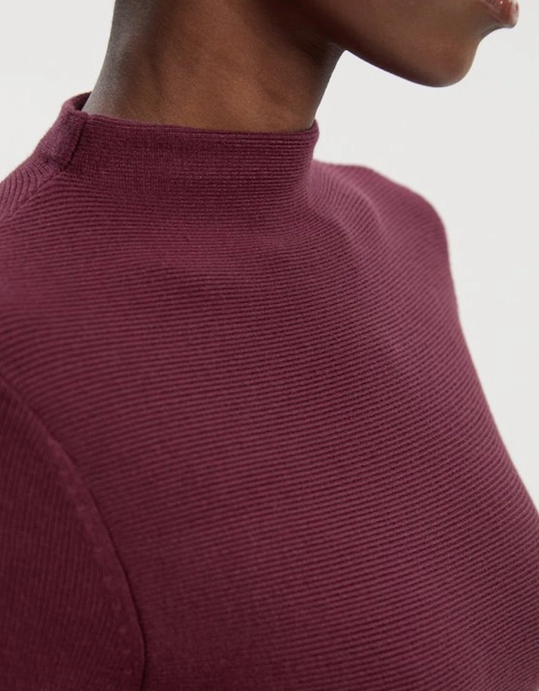 Petite Viscose Blend Full Circle Knit Mini Dress