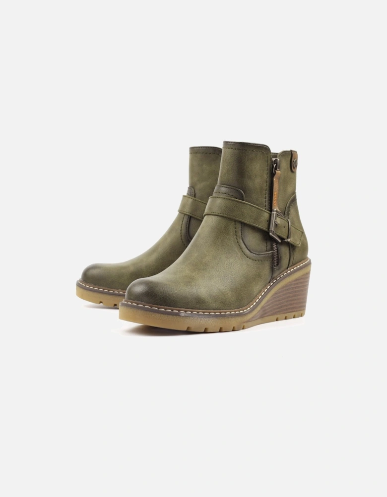 Cruz Womens Wedge Ankle Boots