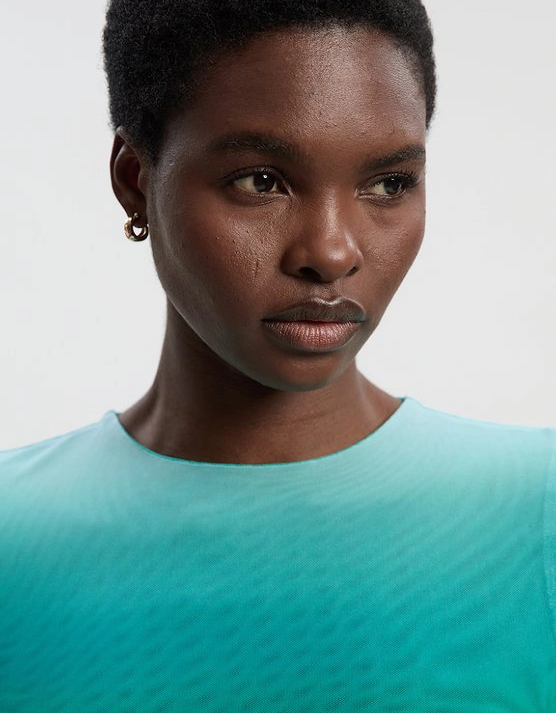 Long Sleeve Ombre Mesh Bodysuit