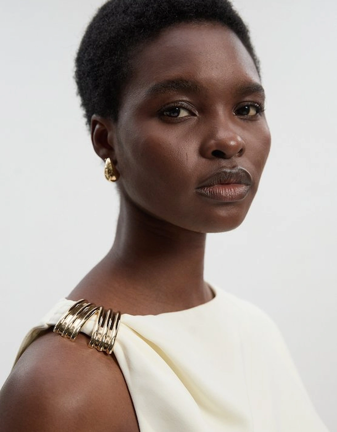 Soft Tailored Trim Detail Asymmetric Top