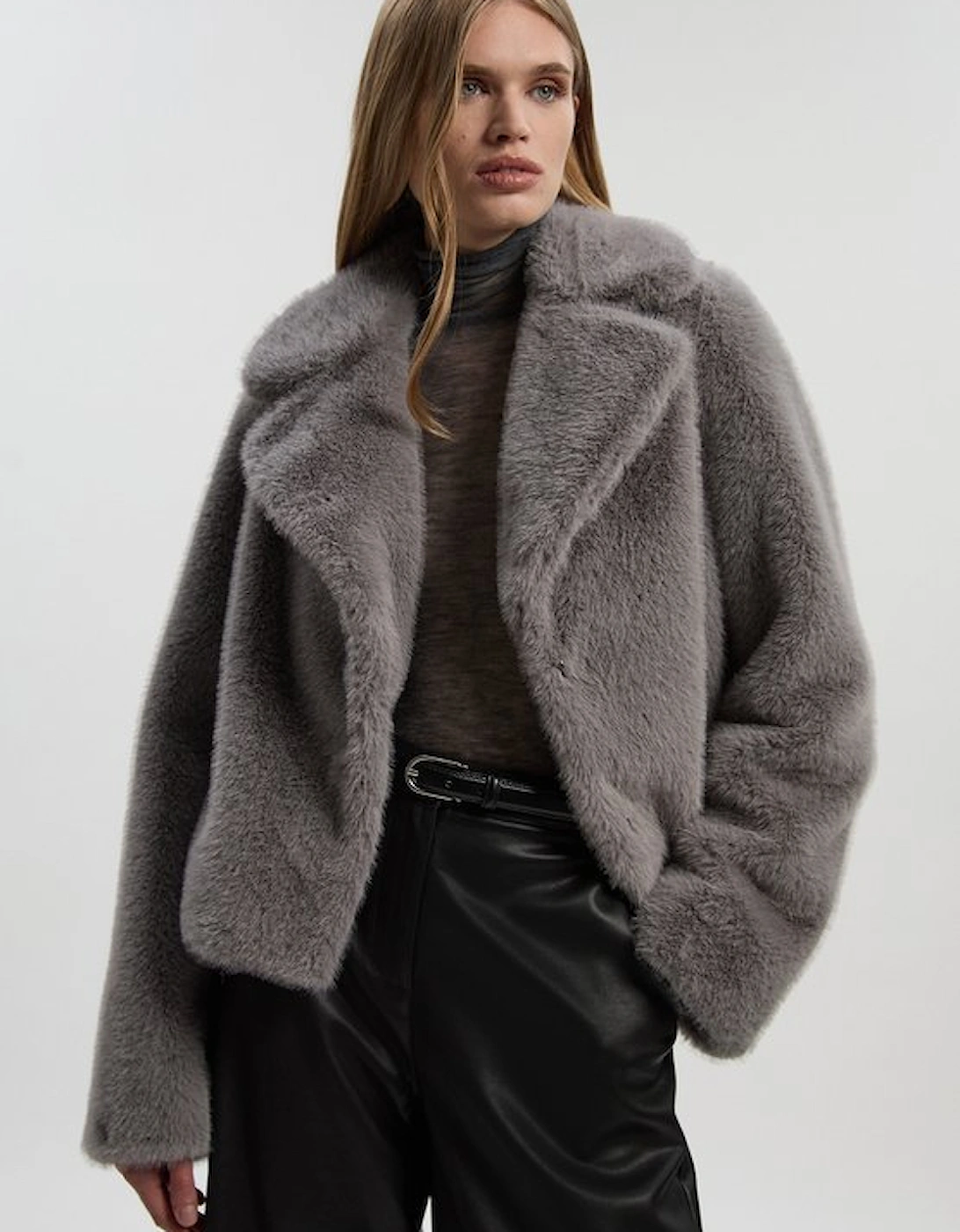 Faux Fur Cropped Jacket