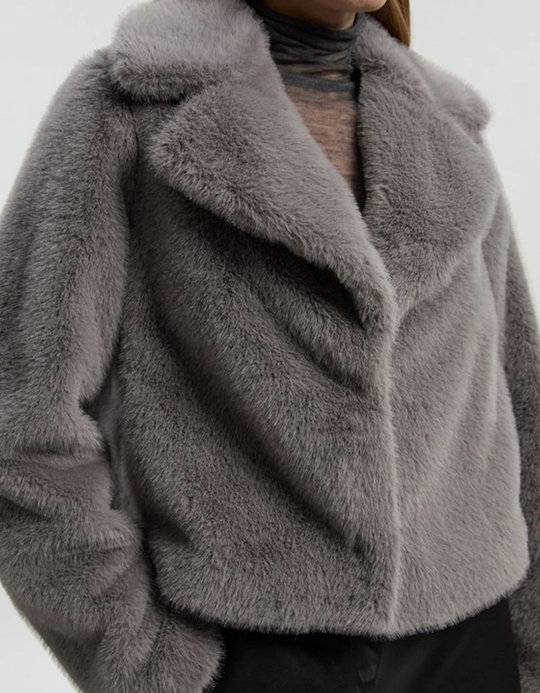Faux Fur Cropped Jacket