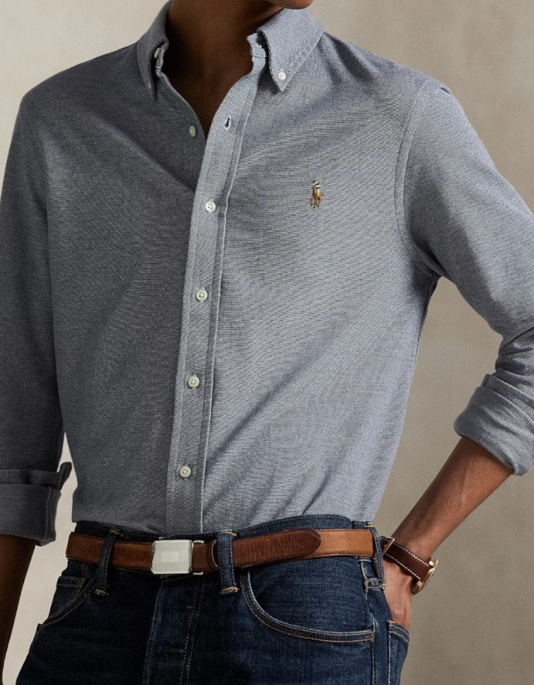 LS Oxford Mesh Shirt 002 Newport Navy/Multi PP