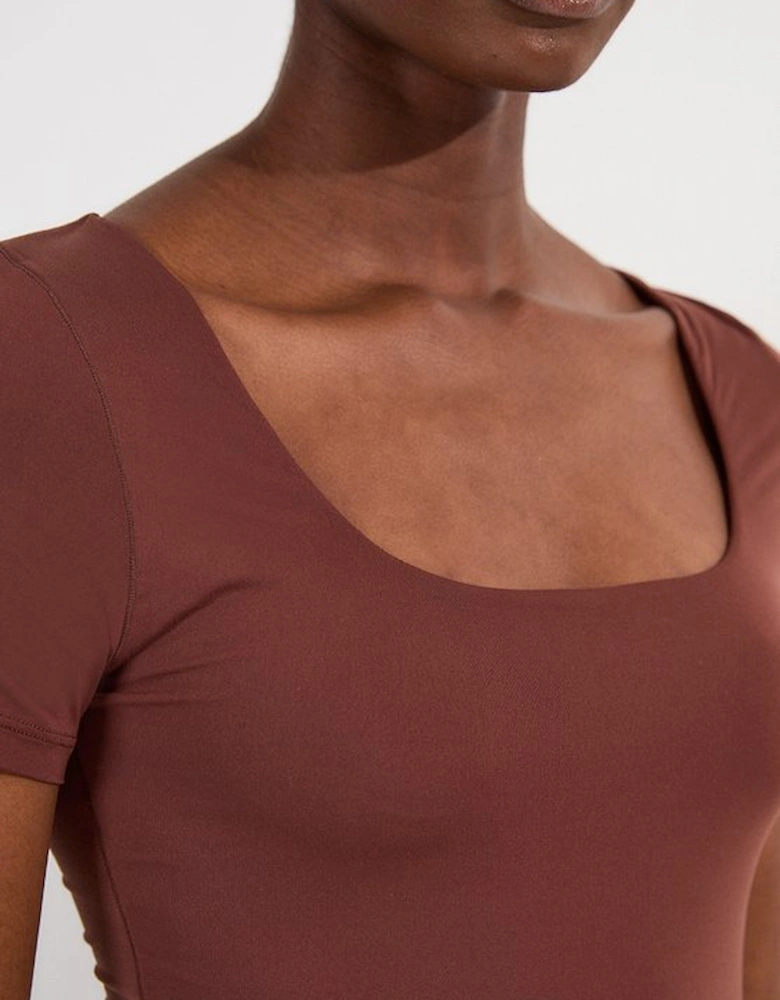 Contour Jersey Short Sleeve Scoop Neck Top