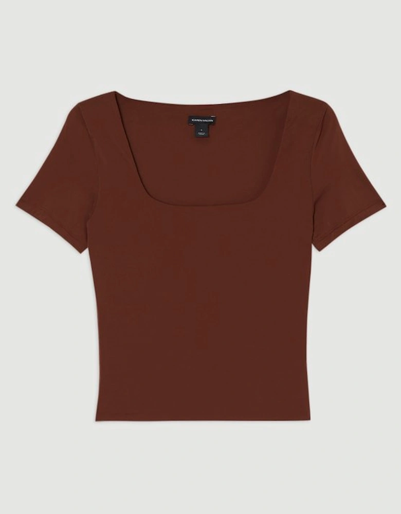 Contour Jersey Short Sleeve Scoop Neck Top