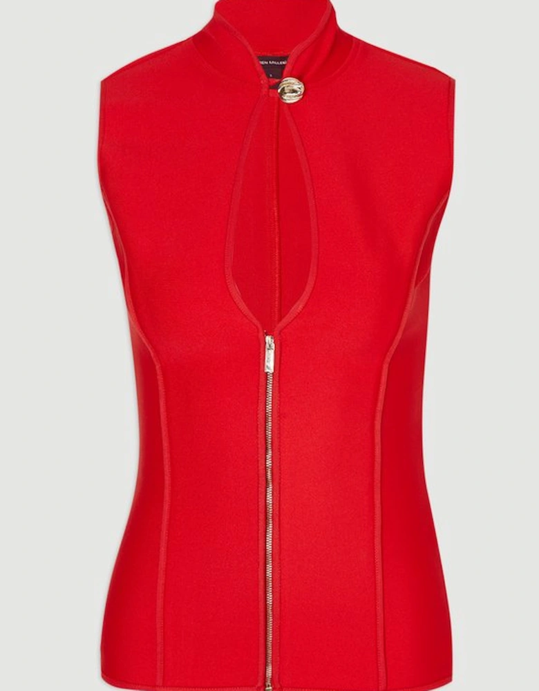 Figure Form Bandage Sleeveless Knit Top