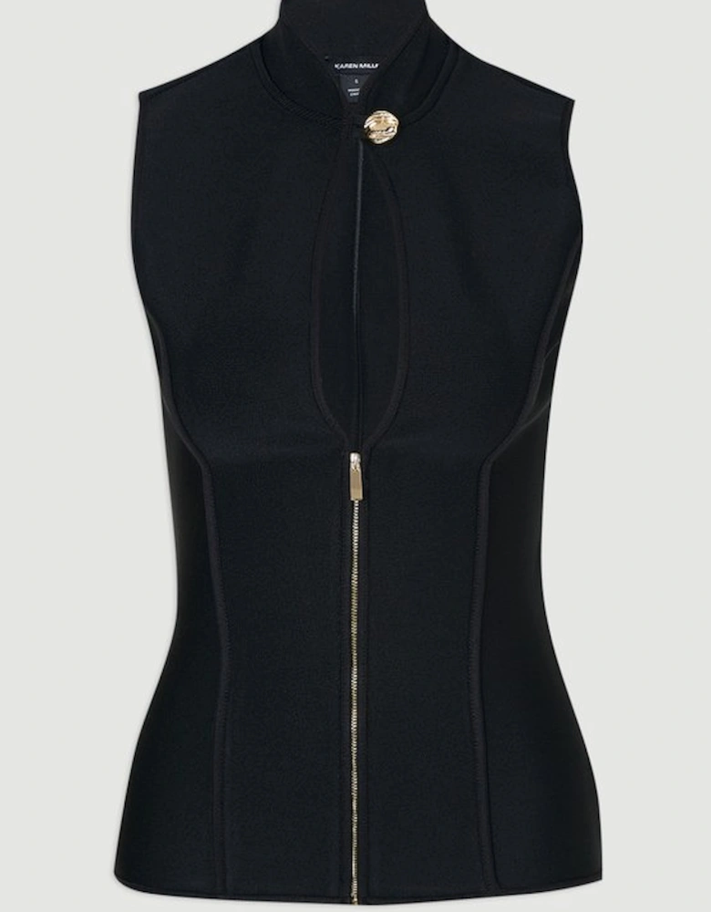 Figure Form Bandage Sleeveless Knit Top