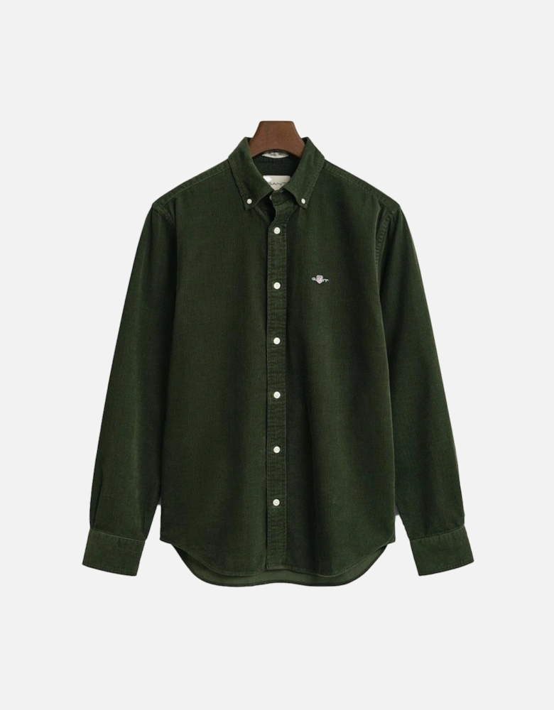 Regular Fit Corduroy Shirt, Country Green