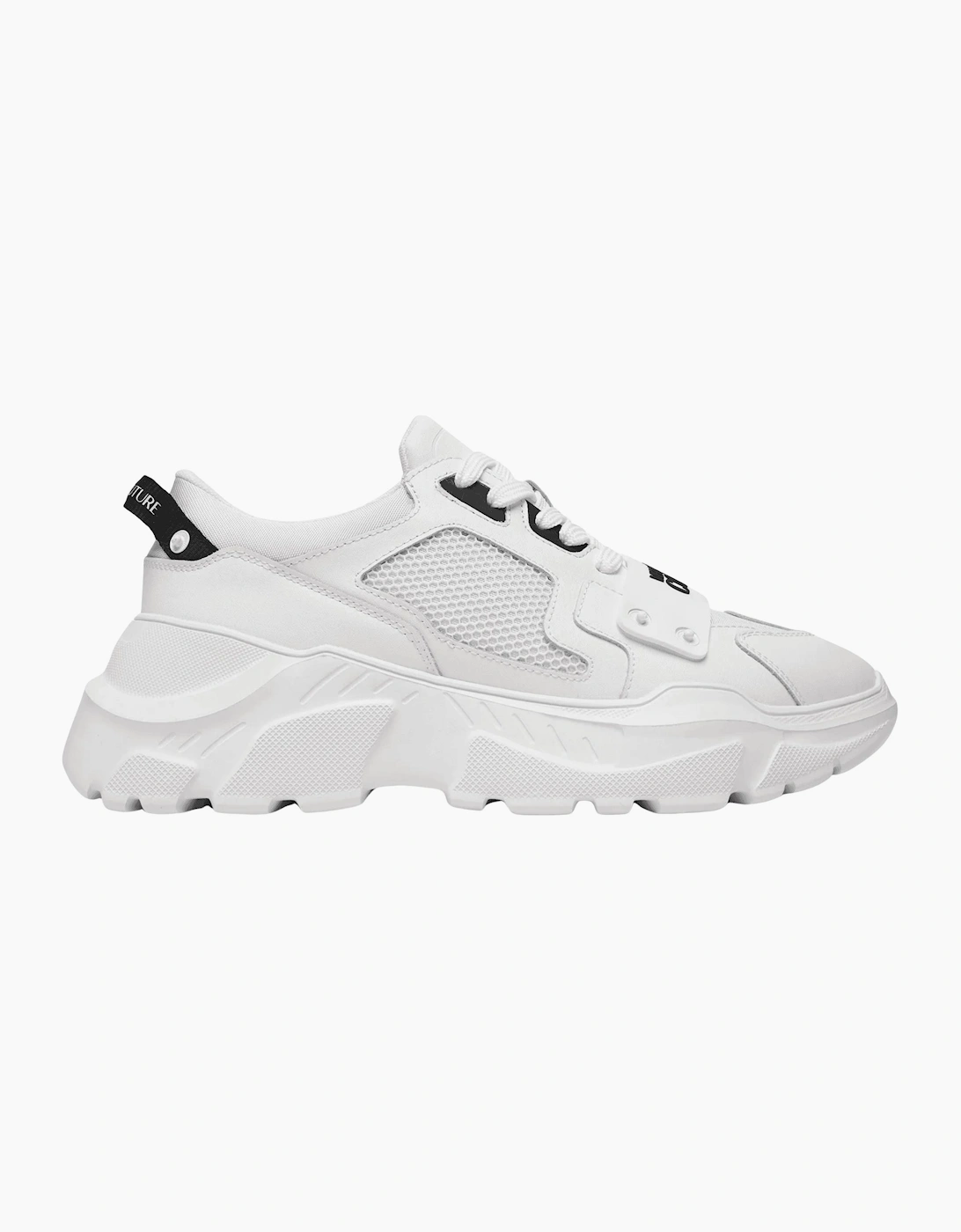 Versace Men's Speedtrack Triple White Sneaker Trainer - Size: 6