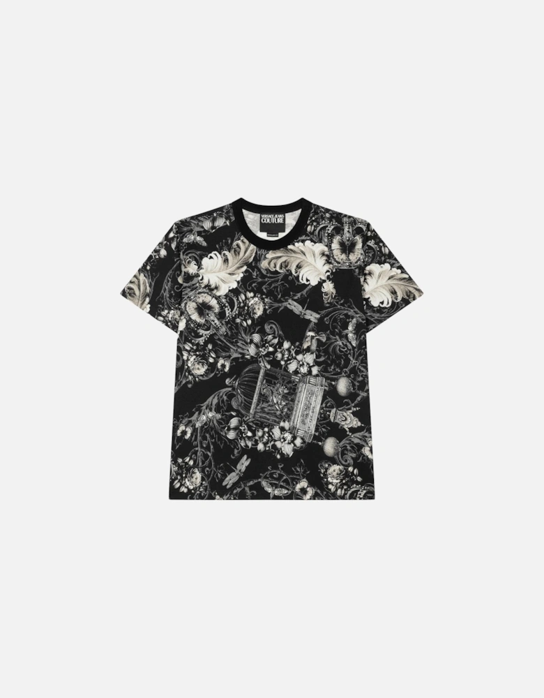 All Over Logo Black/White T-Shirt