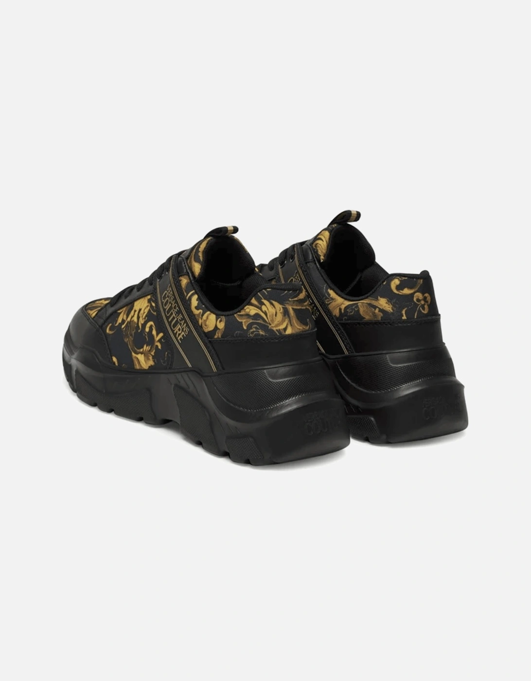 Speedtrack Black/Gold Sneaker Trainer