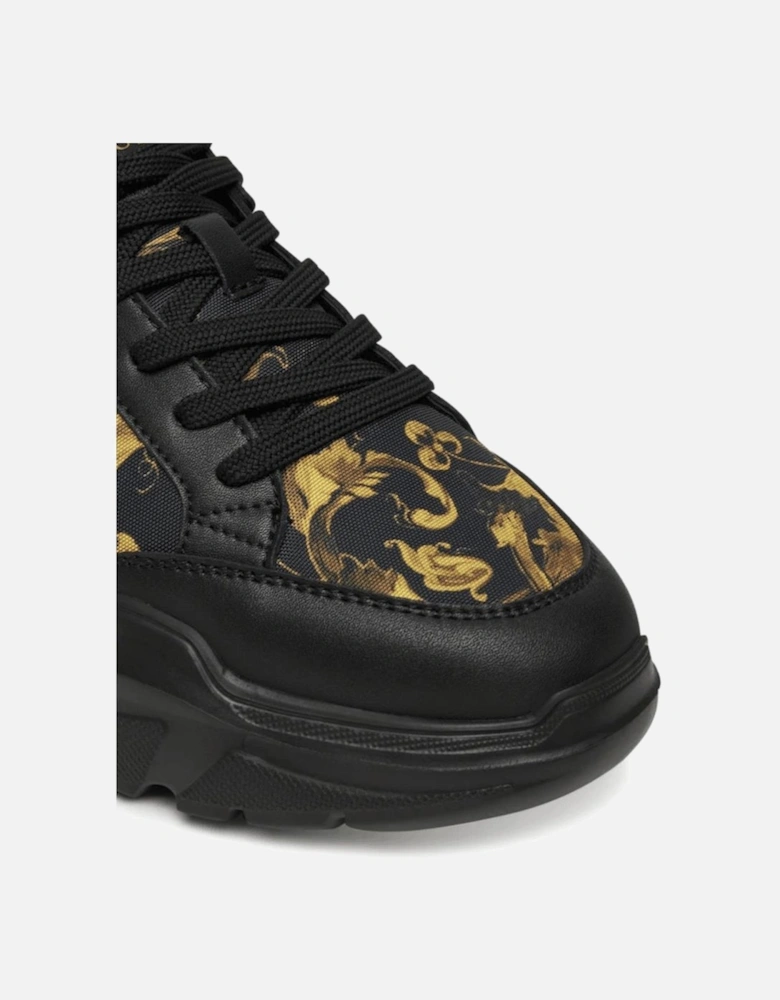 Speedtrack Black/Gold Sneaker Trainer