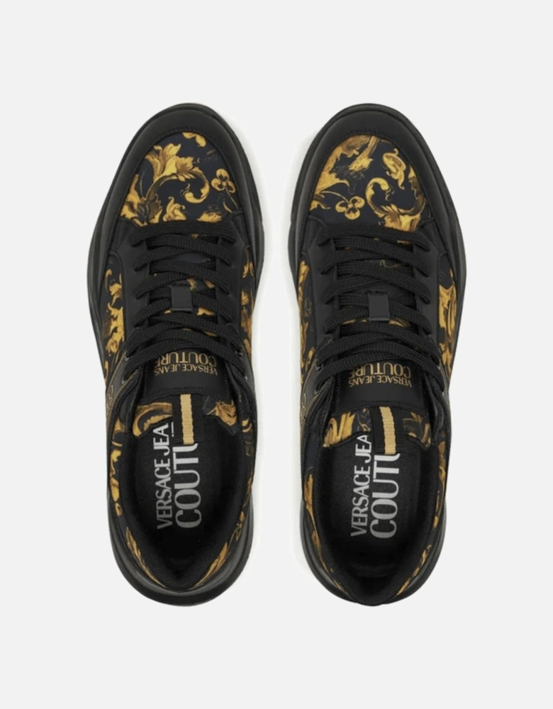 Speedtrack Black/Gold Sneaker Trainer