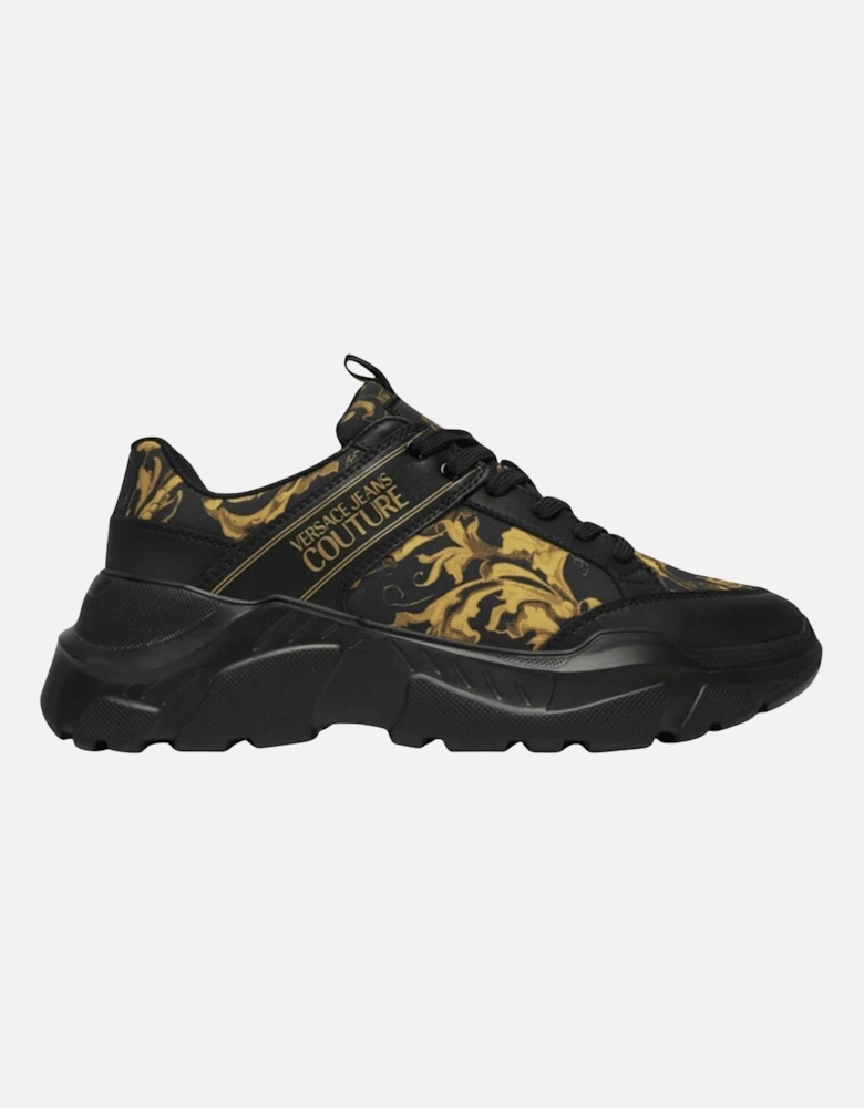 Speedtrack Black/Gold Sneaker Trainer