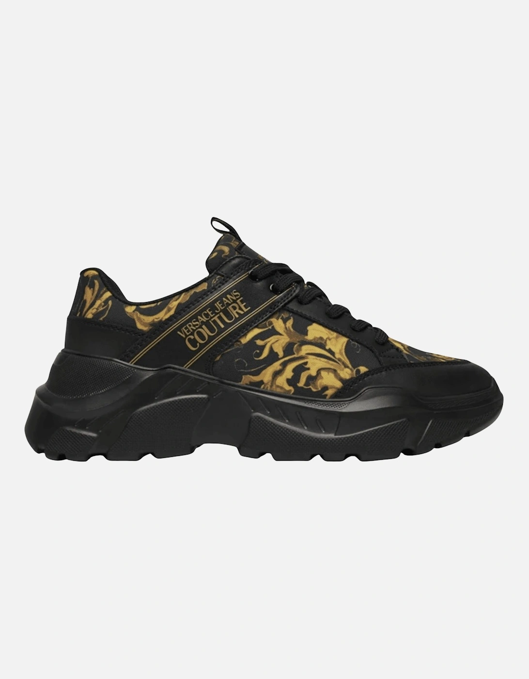 Speedtrack Black/Gold Sneaker Trainer, 5 of 4