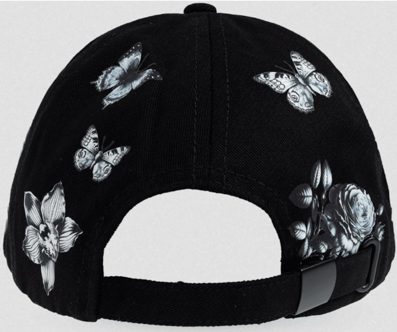 Graphic Butterfly Logo Black Cap
