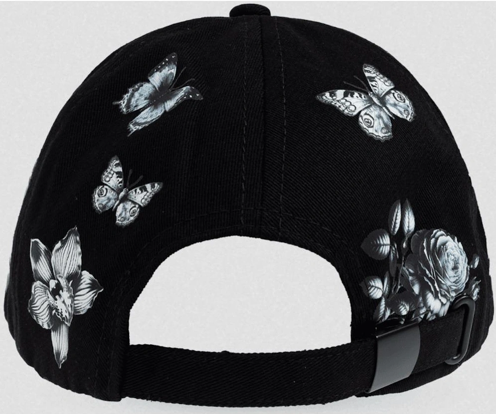 Graphic Butterfly Logo Black Cap