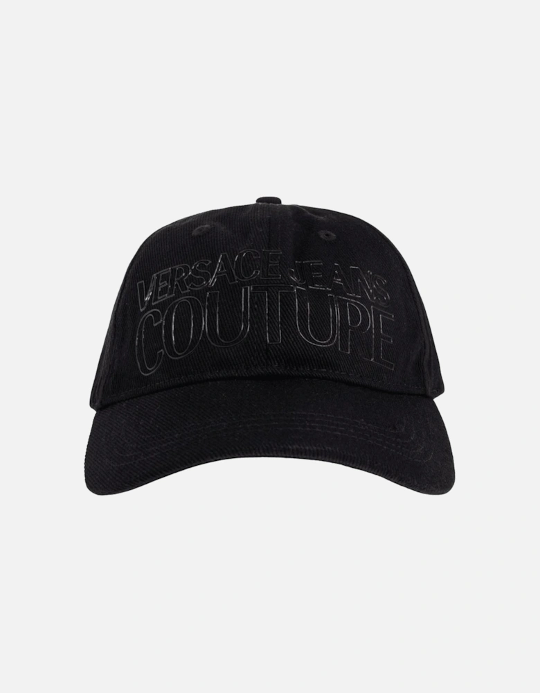 Rubberised International Logo Triple Black Cap