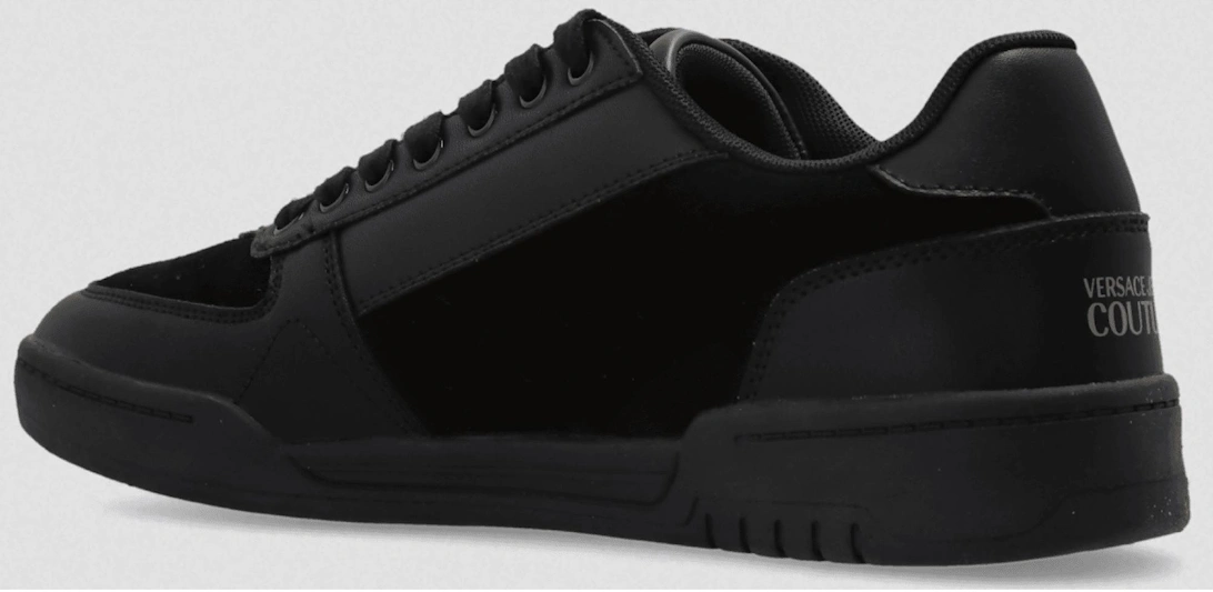 Brooklyn Gold Logo Low-Top Suede Triple Black Trainers
