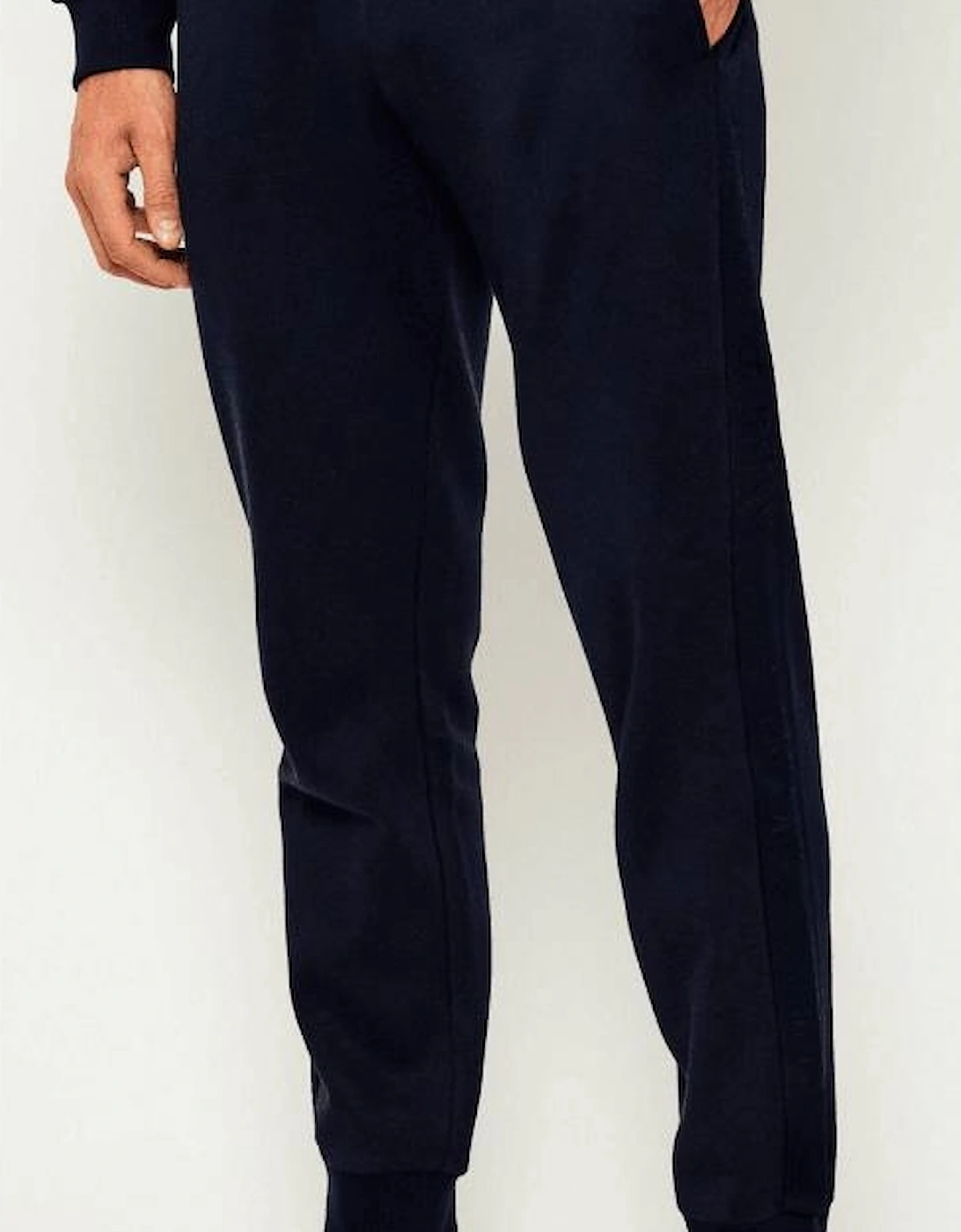 Crew Neck Tape Logo Navy Tracksuit