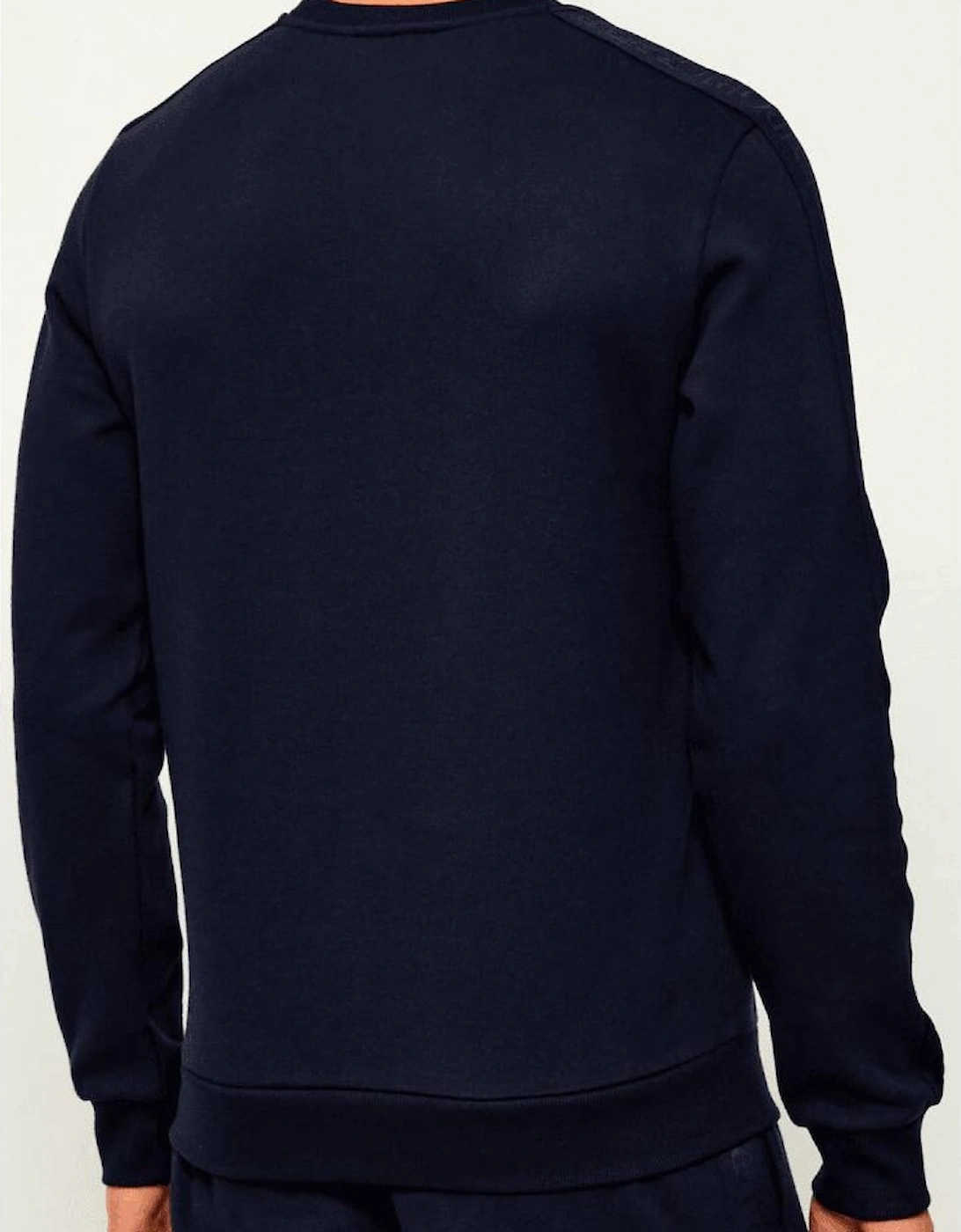Crew Neck Tape Logo Navy Tracksuit
