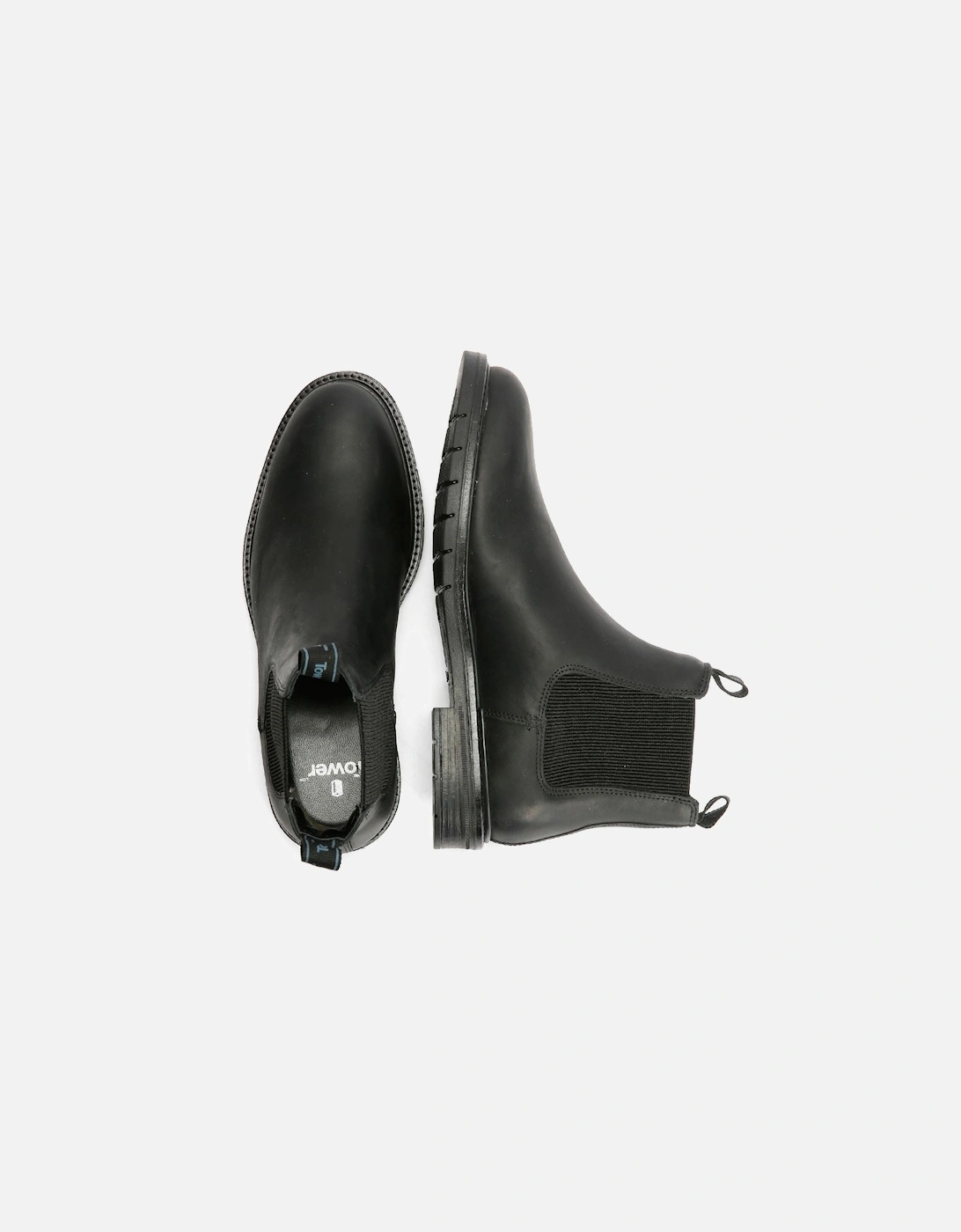 Tower London Harbour Leather Men's Black Chelsea Boots