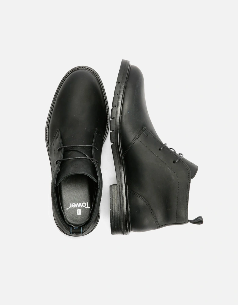 Tower London Armour Lace Up Leather Men's Black Boots