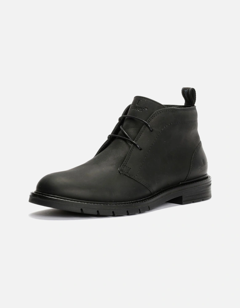 Tower London Armour Lace Up Leather Men's Black Boots
