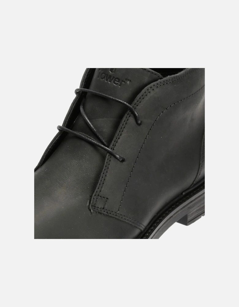 Tower London Armour Lace Up Leather Men's Black Boots