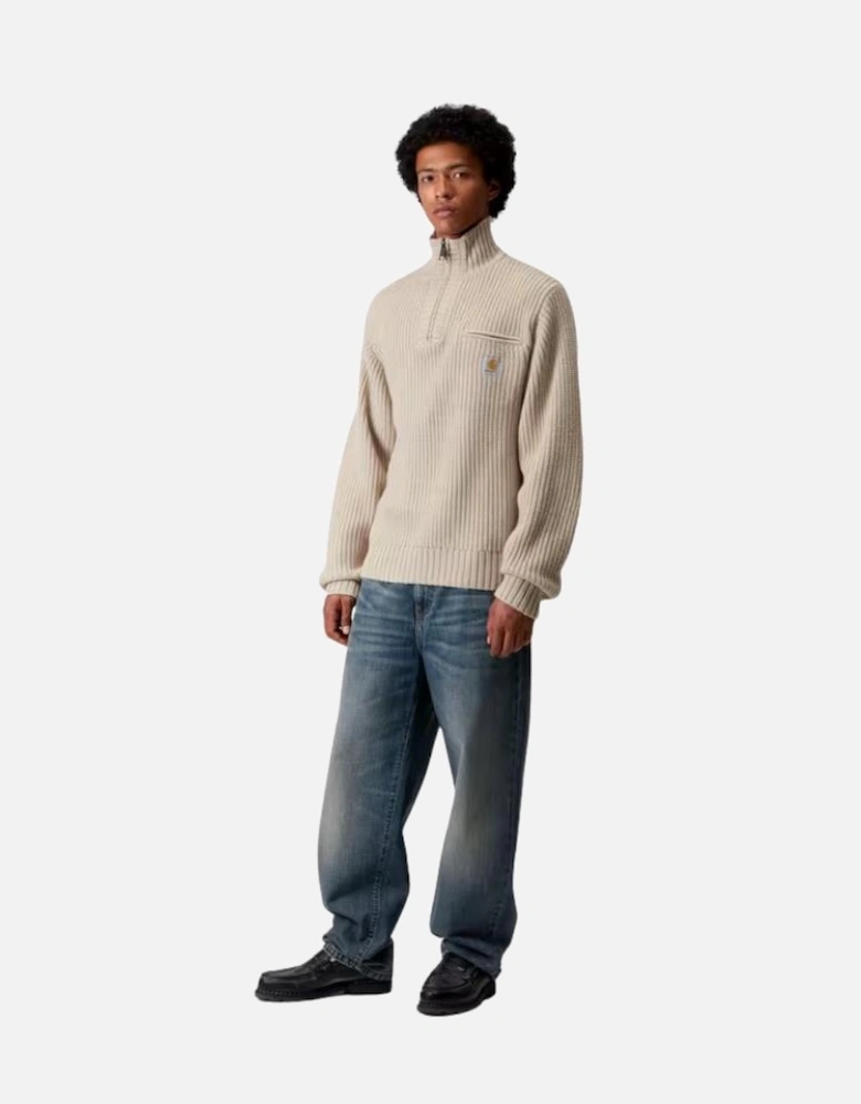 Detroit Half Zip Sweater - Fleur De Sel