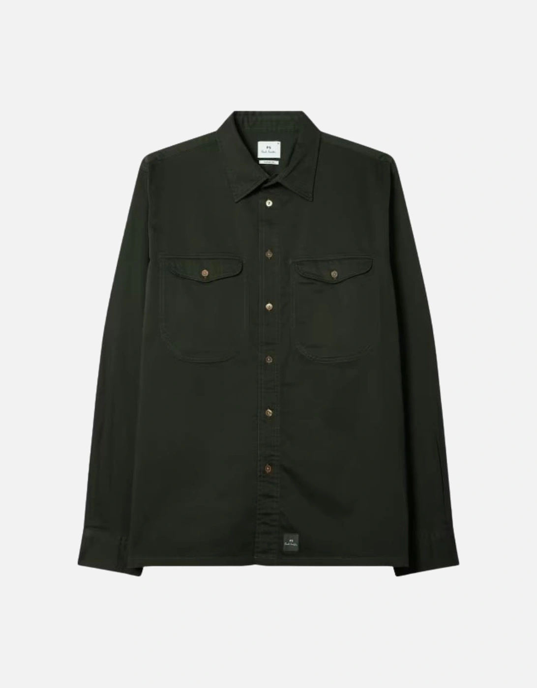 PS Mens Casual Shirt Jacket - Bottle Green, 6 of 5