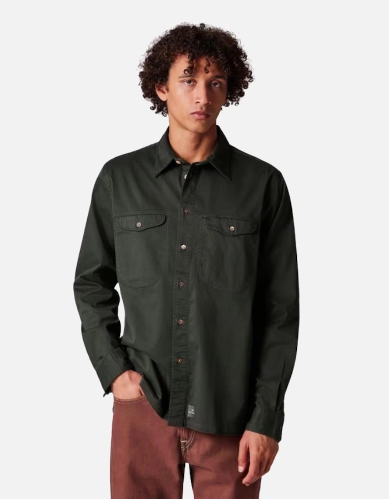 PS Mens Casual Shirt Jacket - Bottle Green
