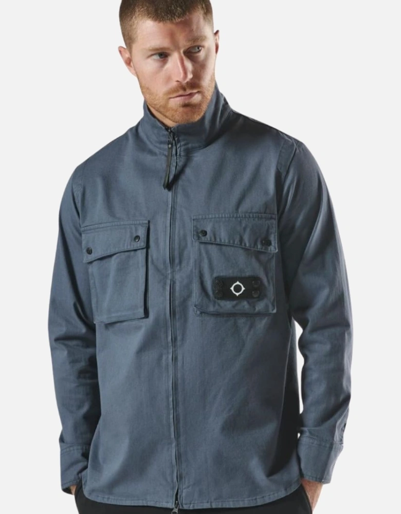 Ink Navy Aerial Funnel Neck Overshirt
