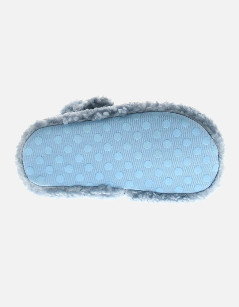 Unisex Slippers Bedale Mule Borg Backstrap Character Blue UK Size