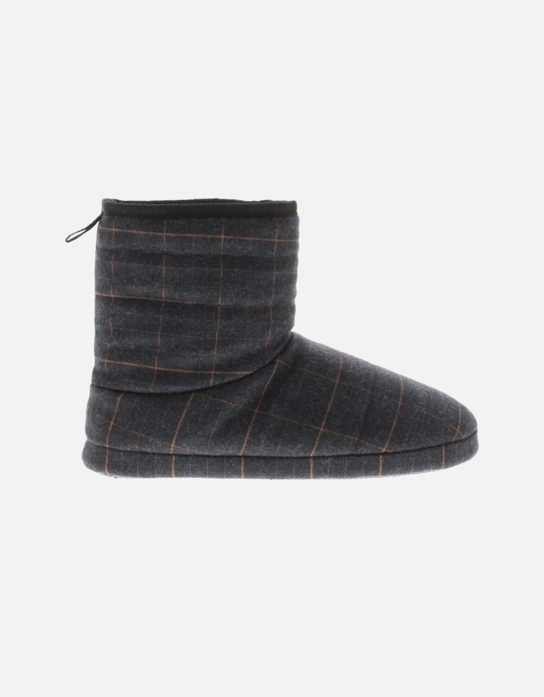 Mens Slippers Andy Bootee Sherpa Lining Navy UK Size