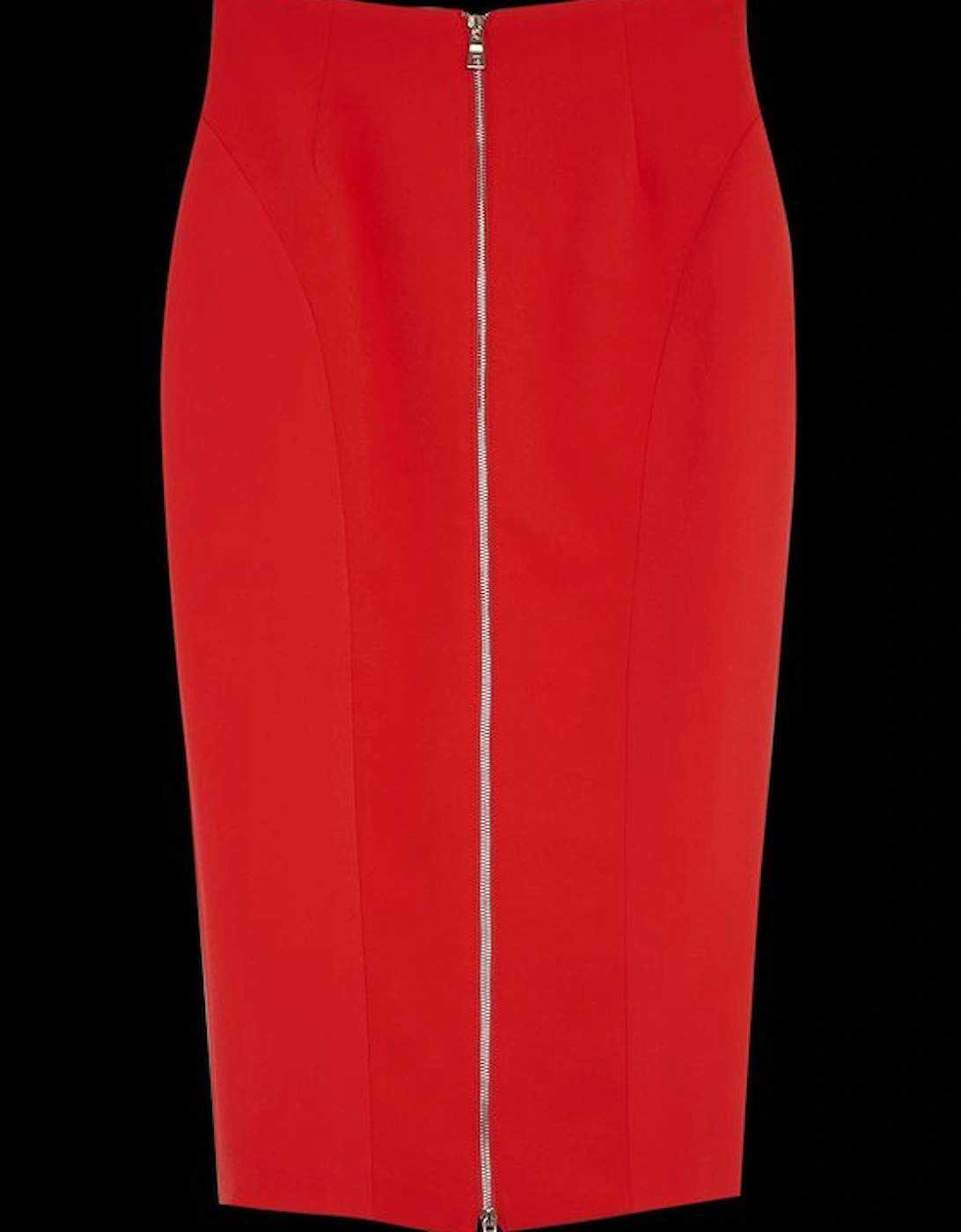 Stretch Crepe Panelled Tailored Maxi Skirt