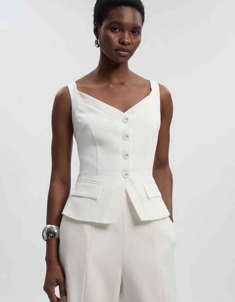 Tailored Tux Corset Top