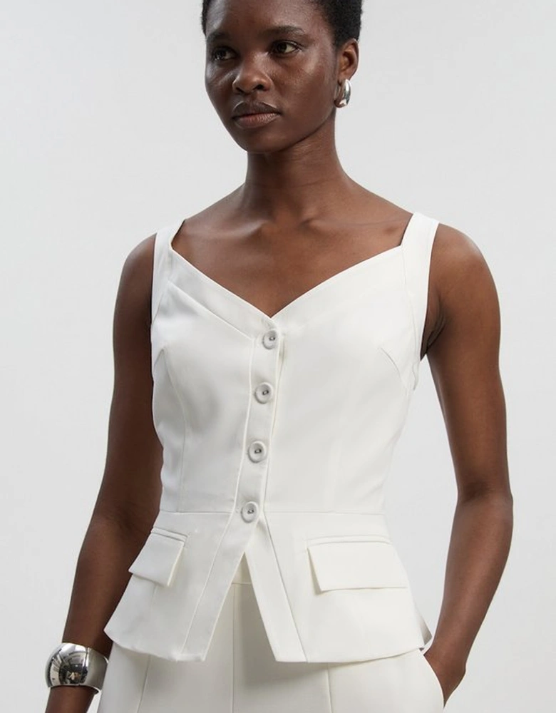 Tailored Tux Corset Top