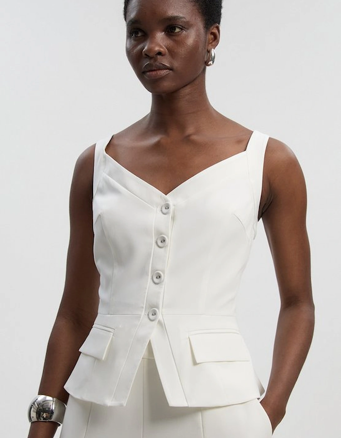Tailored Tux Corset Top