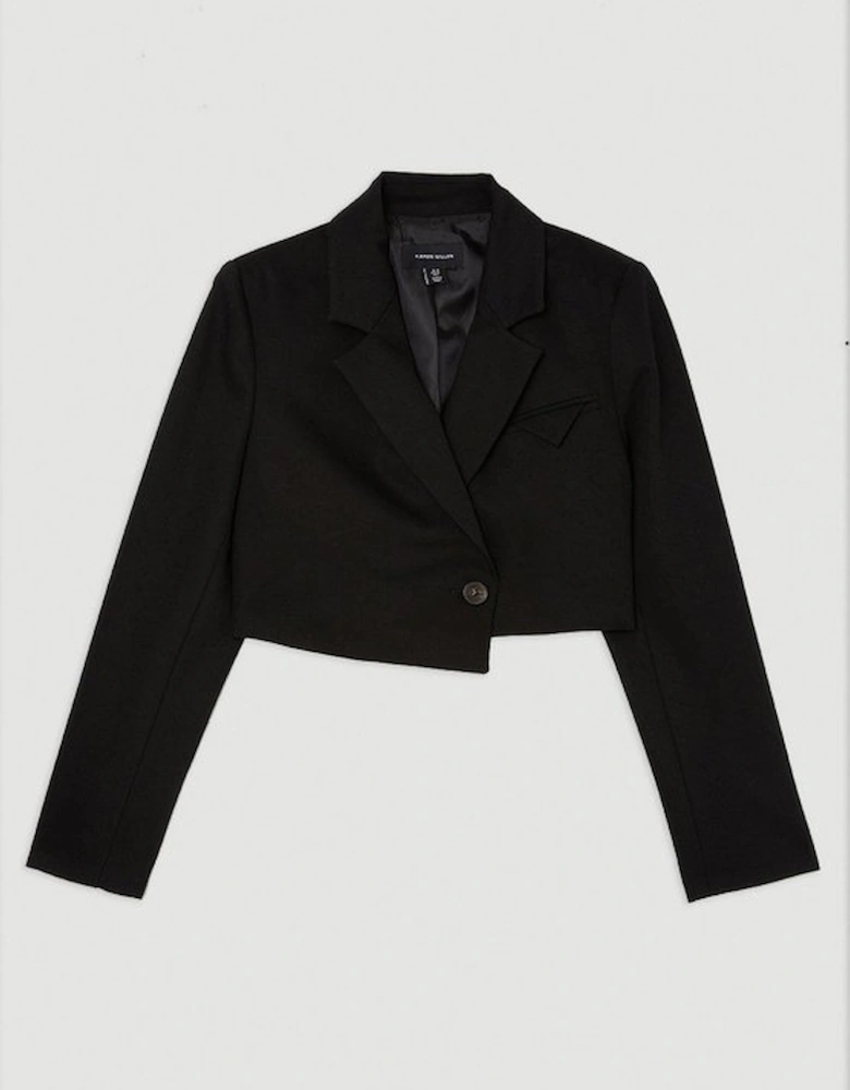 Tailored Cropped Single Breasted Blazer