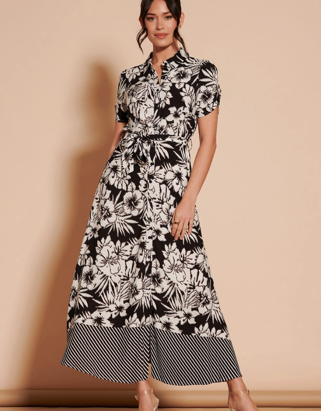 Elsie Floral Viscose Shirt Maxi Dress, 2 of 1