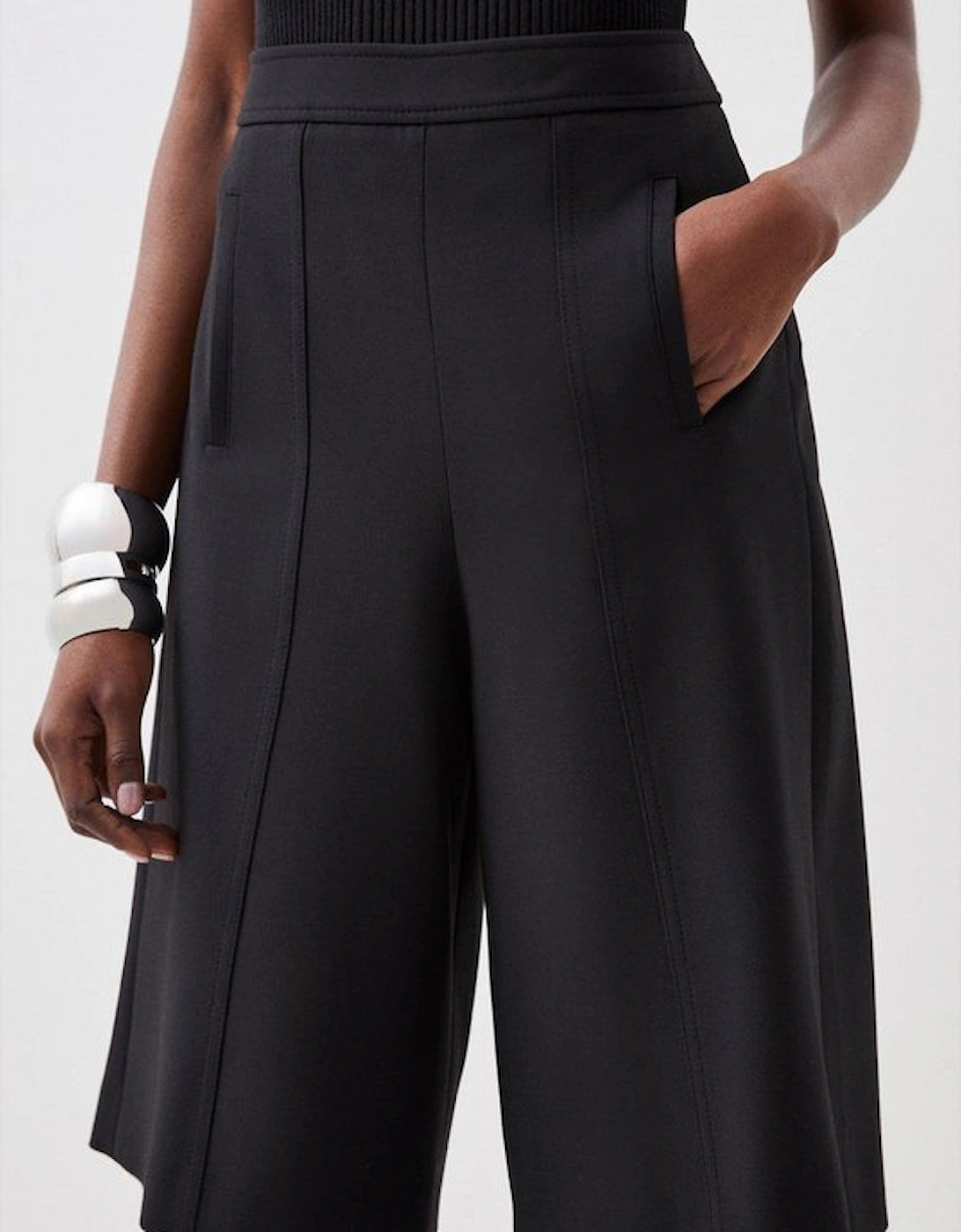 Compact Stretch Stitch Detail Tailored Walking Shorts