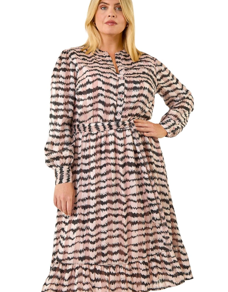 Curve Animal Print Midi Dress