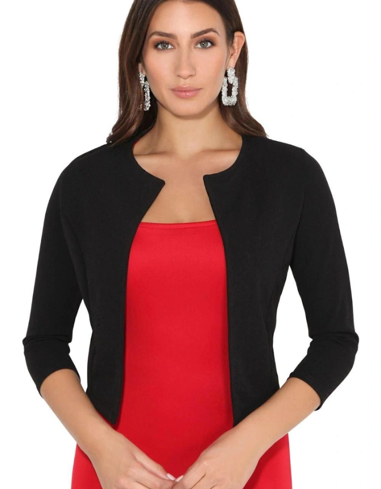 Cropped Open Shrug Jacket