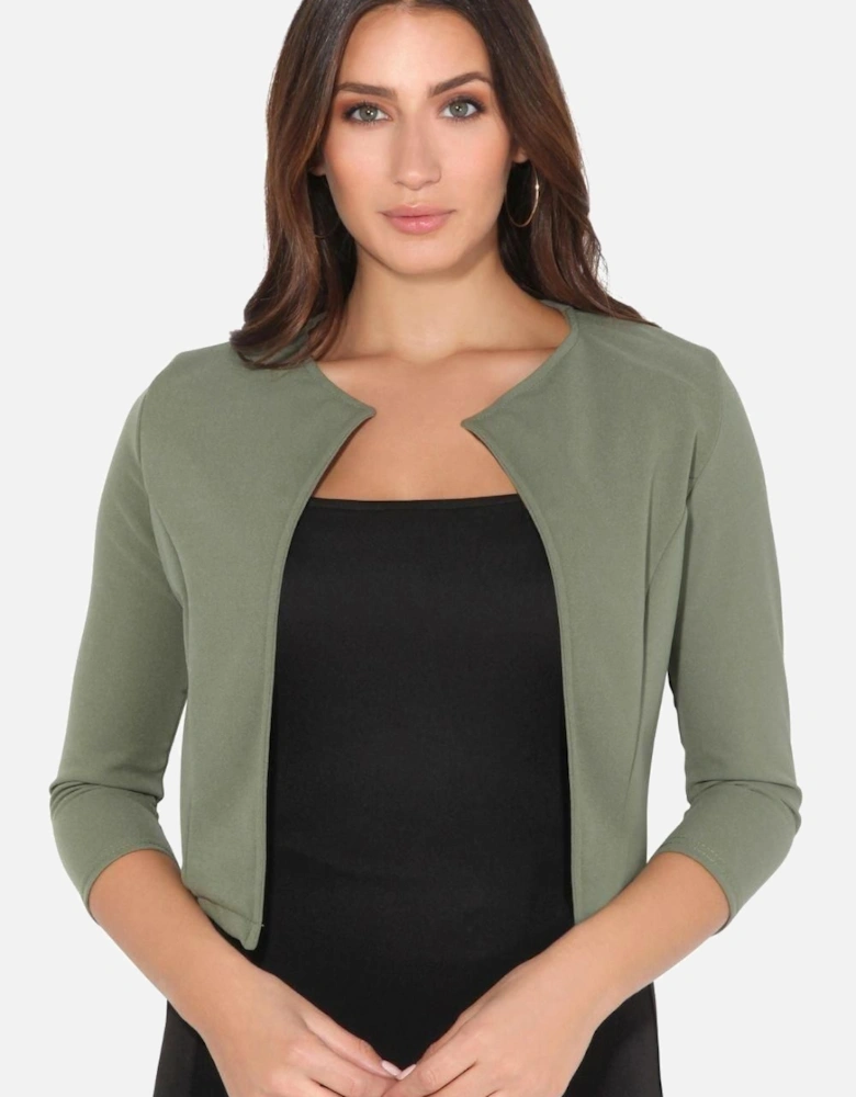 Cropped Open Shrug Jacket