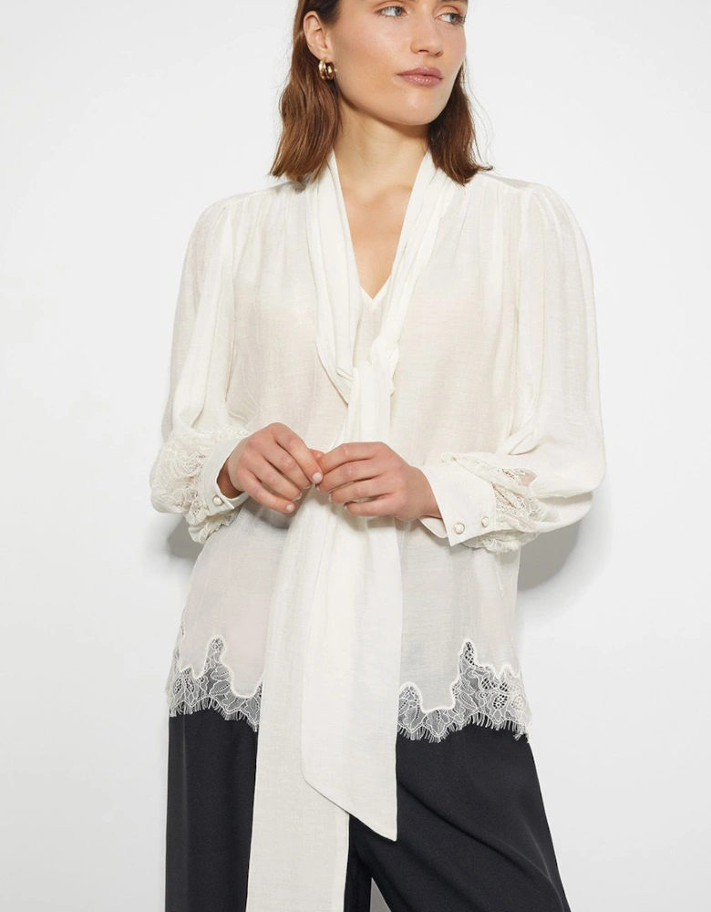 Reece Lacy Pussybow Blouse